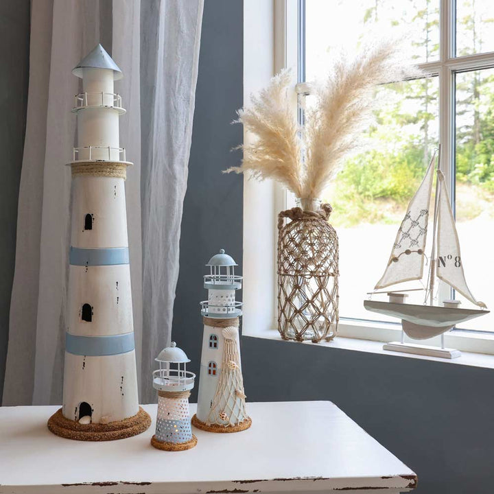 Chic Antique – Leuchtturm mit LED ocean