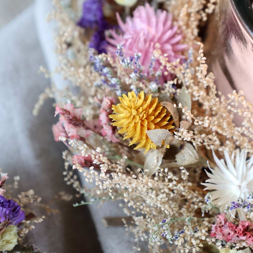 Chic Antique – Windlicht mit Blumenkranz natur