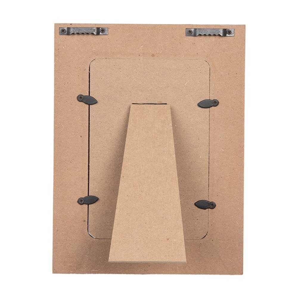 Clayre & Eef - Bilderrahmen mit Häuschen & Jute-Deko 10x15 cm