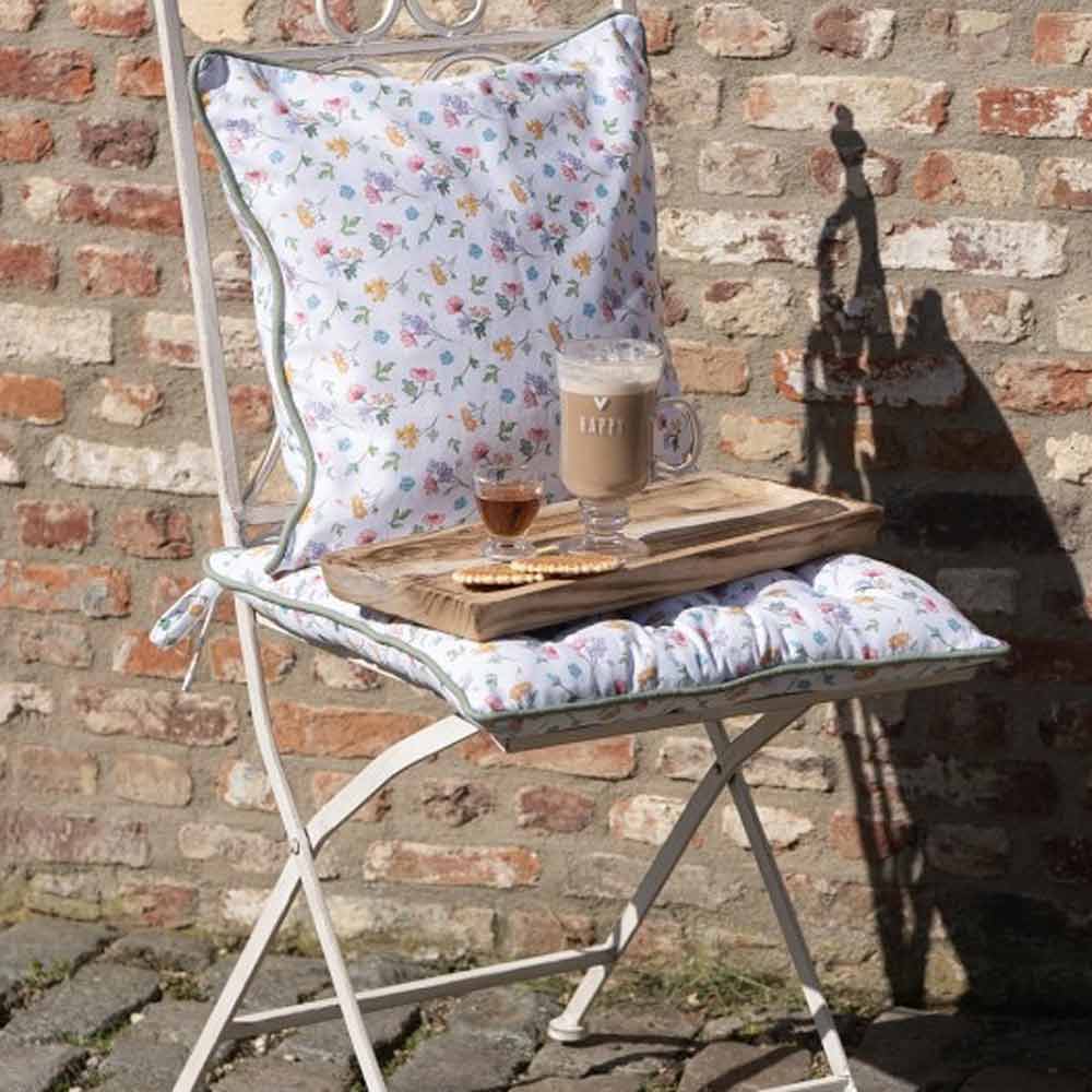 Clayre & Eef - Geschirrtuch Blumenmuster Landhausstil rund