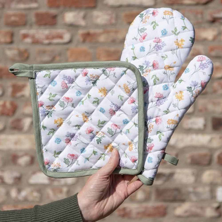 Clayre & Eef - Geschirrtuch Blumenmuster Landhausstil rund