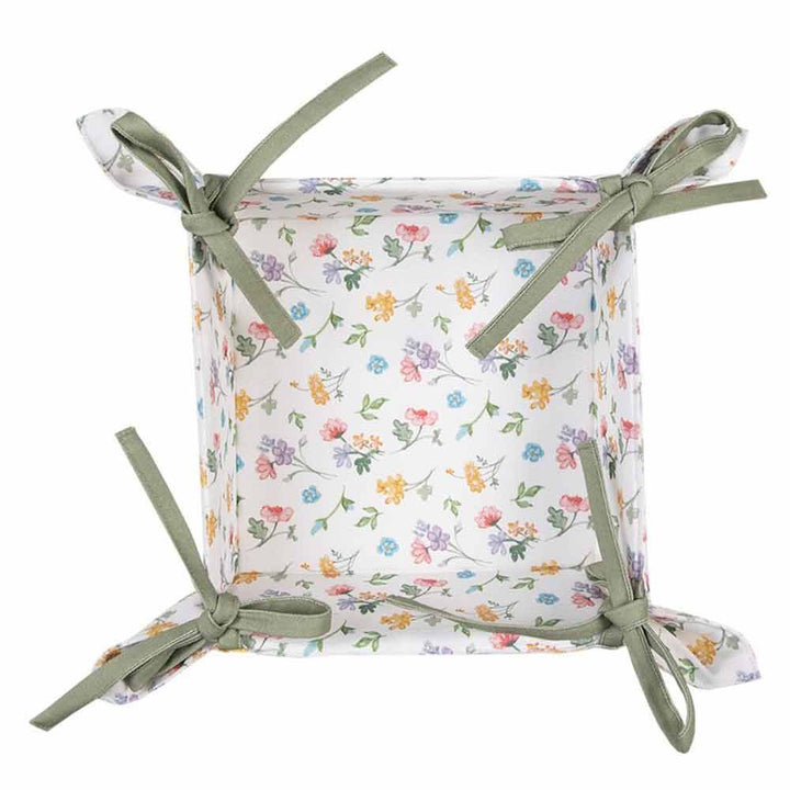 Clayre & Eef - Brotkorb Blumenmuster Landhausstil mit Schleifen