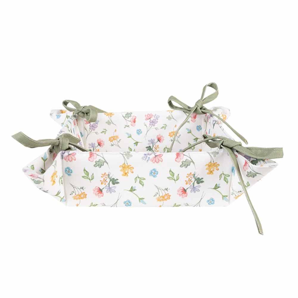 Clayre & Eef - Brotkorb Blumenmuster Landhausstil mit Schleifen