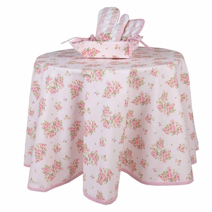Clayre & Eef - Brotkorb Marley Rosa Rosenmuster Vintage