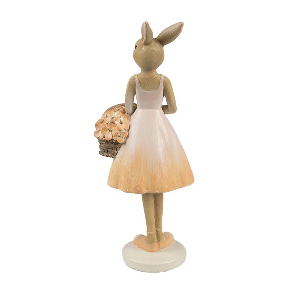 Clayre & Eef - Hase mit Blumenkorb im Frühlingskleid