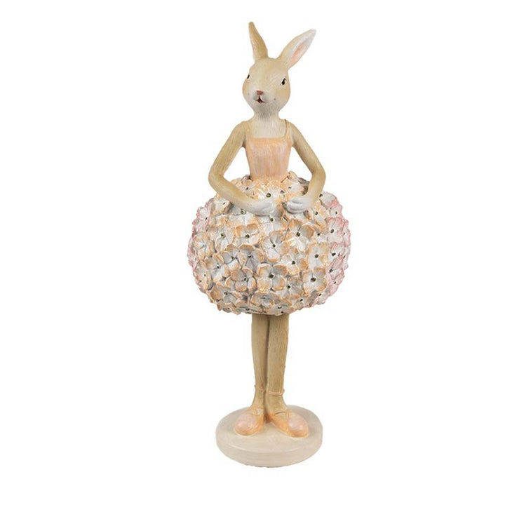 Clayre & Eef - Dekofigur Hase mit Blumenrock