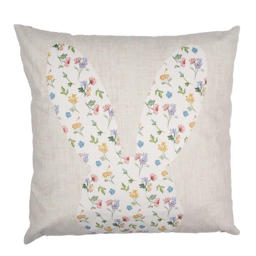Clayre & Eef - Kissenbezug Hase mit Blumenmuster