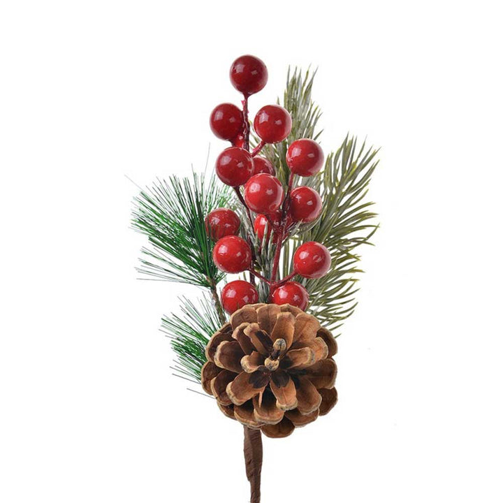 Clayre &amp; Eef - Dekozweig Tannenzapfen Beeren 25 cm