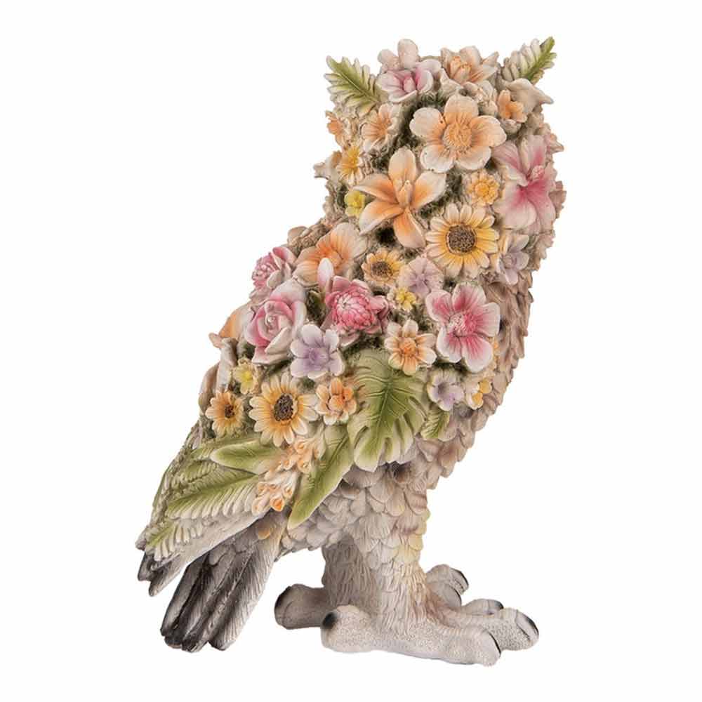 Clayre & Eef - Eule Dekoration mit Blumen