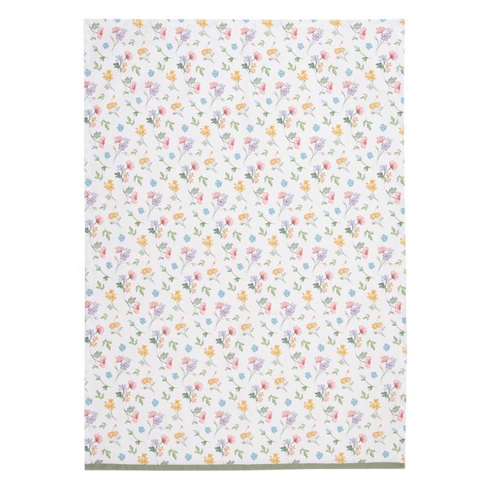 Clayre & Eef - Geschirrtuch Blumenmuster Landhausstil