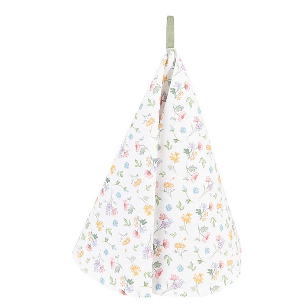 Clayre & Eef - Geschirrtuch Blumenmuster Landhausstil rund