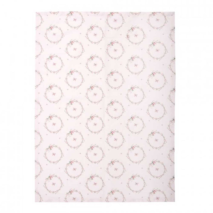 Ein Clayre & Eef - Geschirrtuch Hase Rosa mit Muster.
