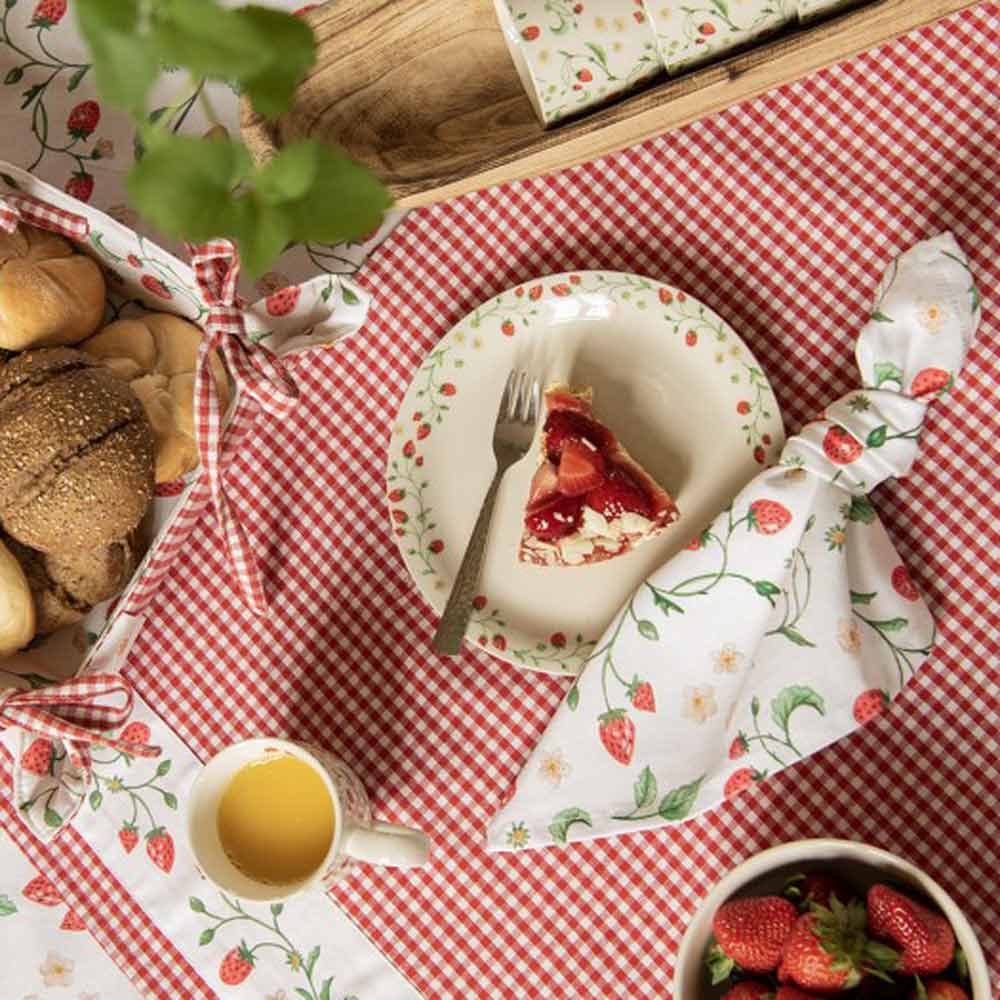 Clayre & Eef - Geschirrtuch Strawberry red check