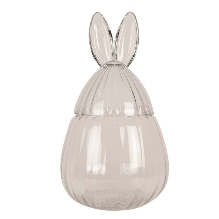 Clayre & Eef - Glasbehälter mit Hasenohren Bonboniere Ostern Mega