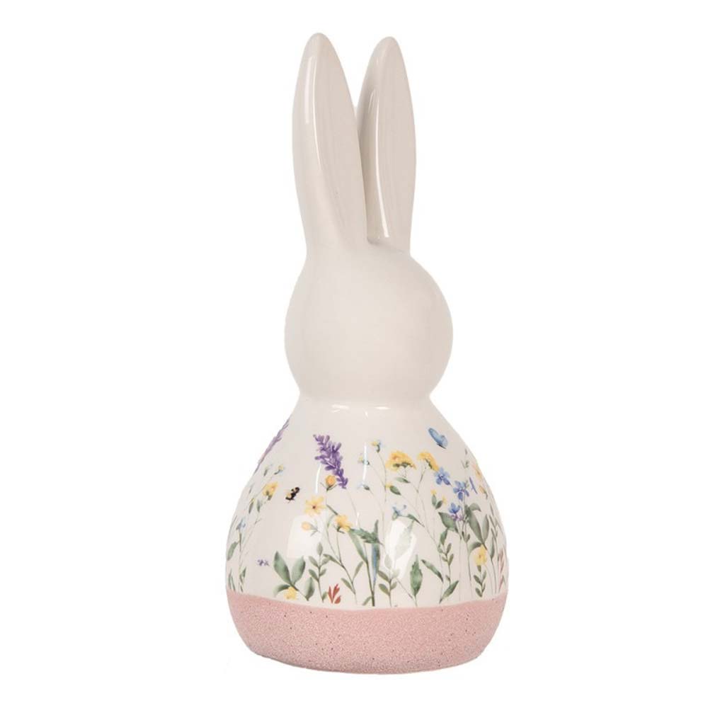 Clayre & Eef - Keramik Hase mit Blumenwiese Deko