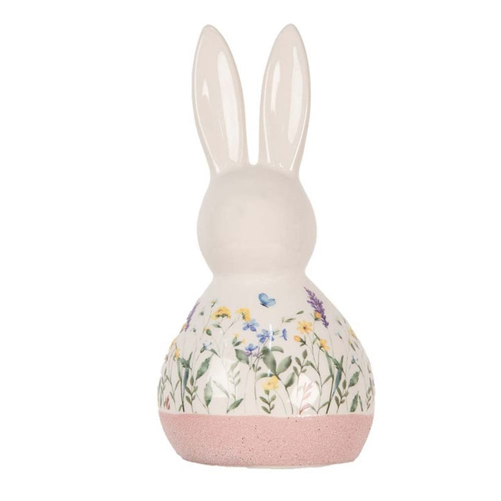 Clayre & Eef - Keramik Hase mit Blumenwiese Deko