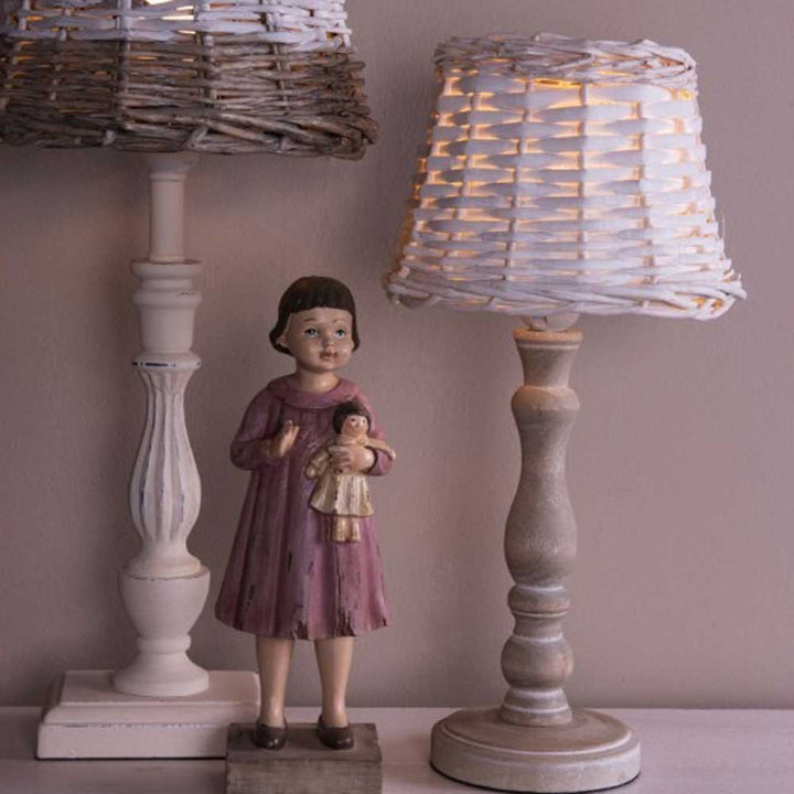Clayre & Eef - Lampenfuss Shabby Braun-Grau Basic Höhe: 26 cm