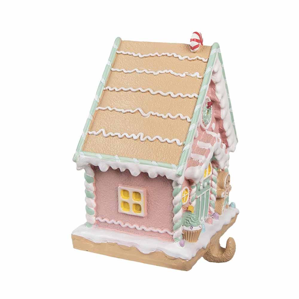 Clayre & Eef - Lebkuchenhaus mit Haken für Weihnachtssocke