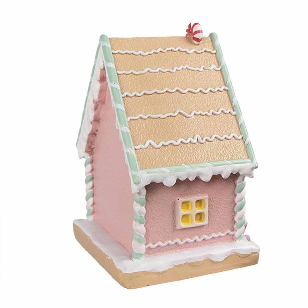 Clayre & Eef - Lebkuchenhaus mit Haken für Weihnachtssocke