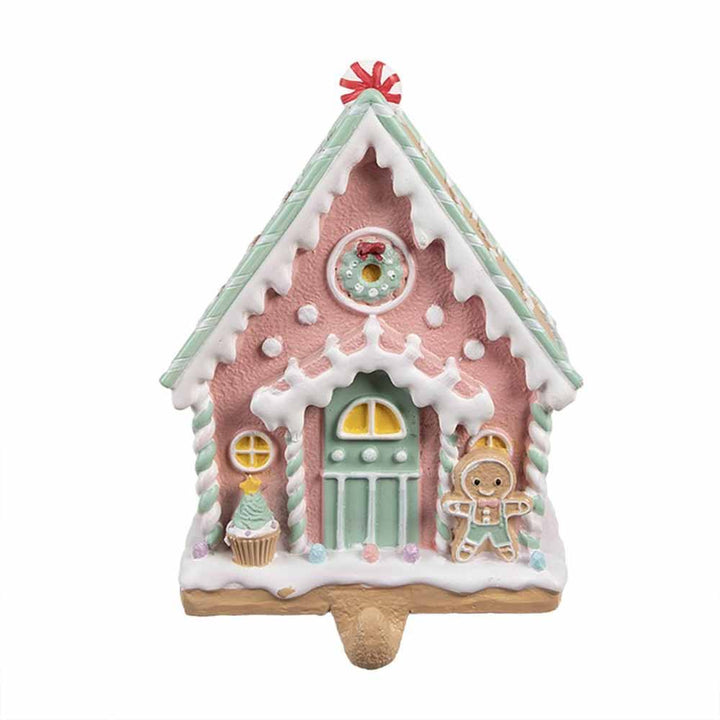 Clayre & Eef - Lebkuchenhaus mit Haken für Weihnachtssocke