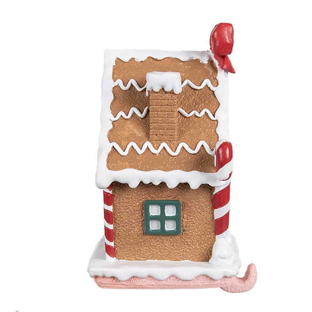 Clayre & Eef - Lebkuchenhaus mit Haken für Weihnachtssocke