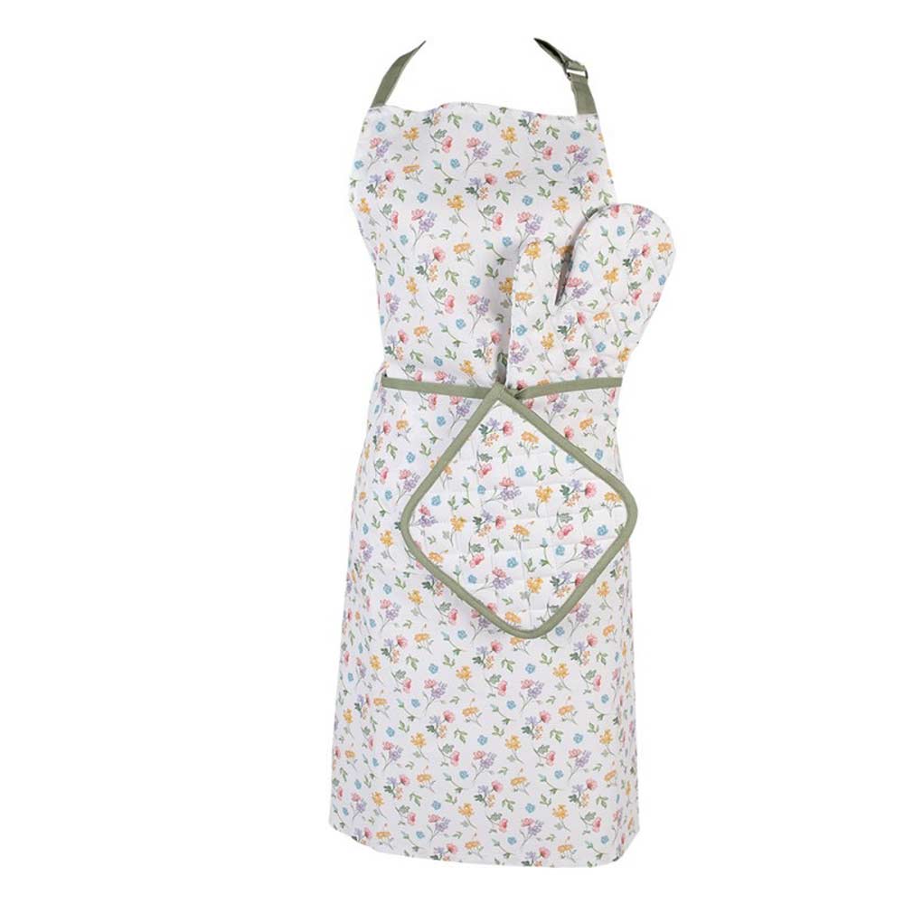 Clayre & Eef - Ofenhandschuh Blumenmuster Landhausstil