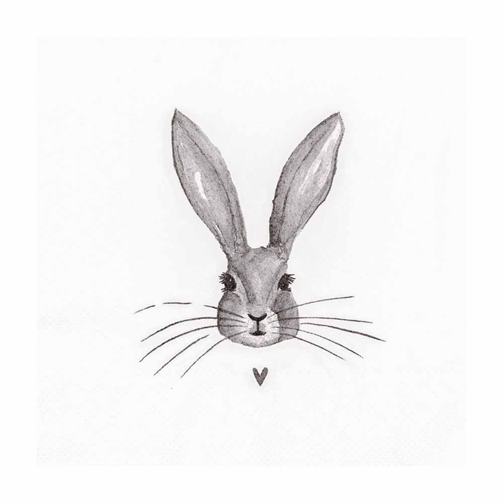 Clayre & Eef - Papierservietten Servietten Hase 20 Stück