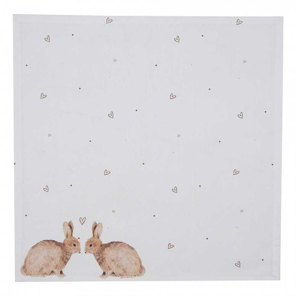 Clayre & Eef - Stoffserviette Hase Herzen