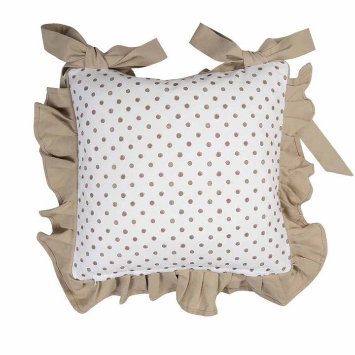 Clayre & Eef - Stuhlkissenbezug Hase beige mit Volant