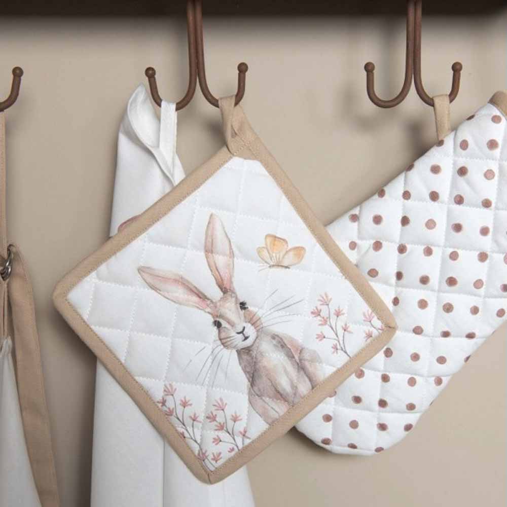 Clayre & Eef - Topflappen Hase beige
