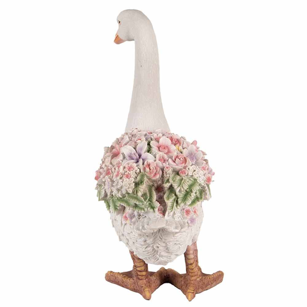 Clayre & Eef - Dekogans Mega mit Blumenrücken romantische Gartenfigur