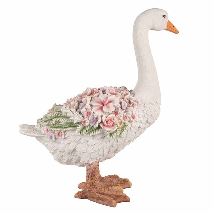 Clayre & Eef - Dekogans Mega mit Blumenrücken romantische Gartenfigur