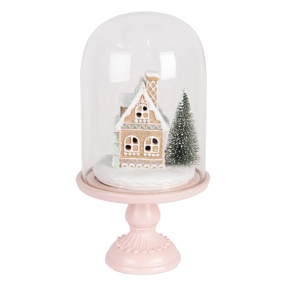 Clayre & Eef - Etagere mit Glaskugel Weihnachtsdeko mit LED