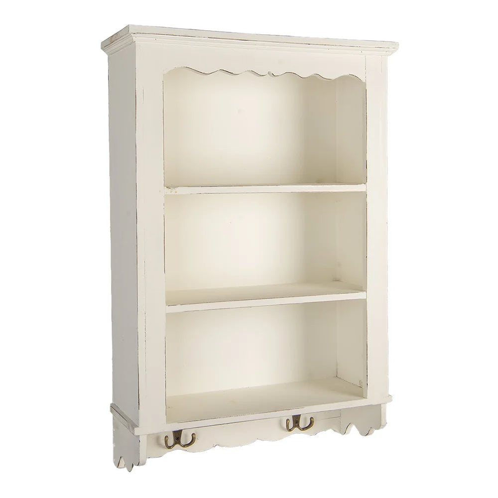 Clayre & Eef - Wandregal aus Holz Landhausstil – 45×16×67 cm