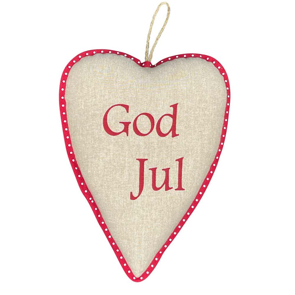 Danishville – Deko Herz zum Aufhängen God Jul 32 cm