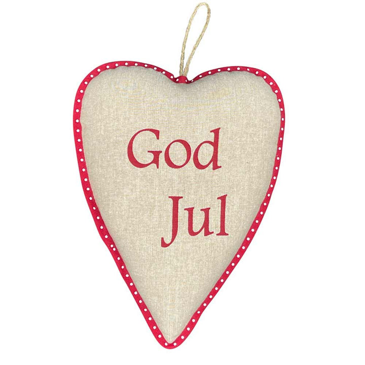 Danishville – Deko Herz zum Aufhängen God Jul 32 cm