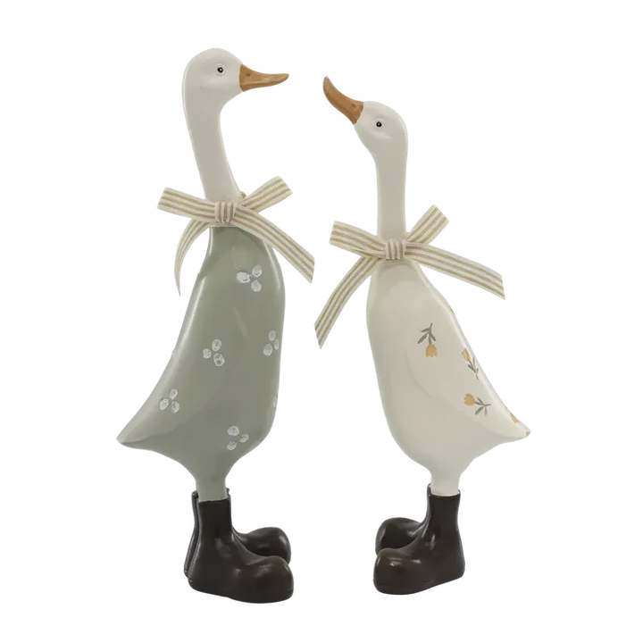 Chic Antique - Handbemalte Deko-Gans 2er Set