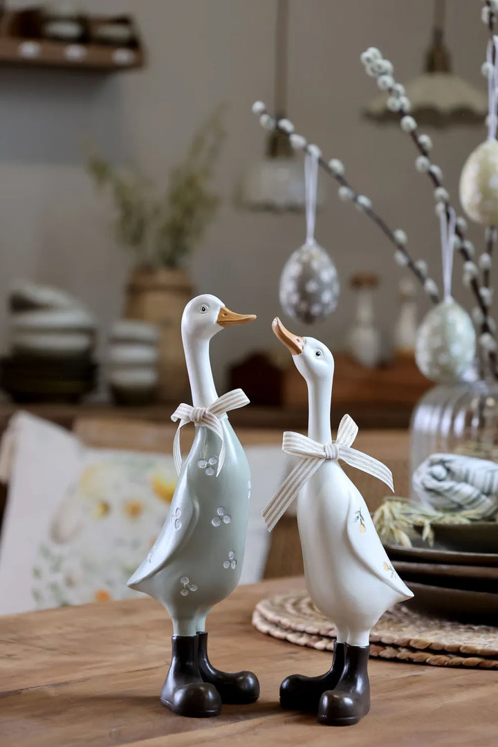 Chic Antique - Handbemalte Deko-Gans 2er Set