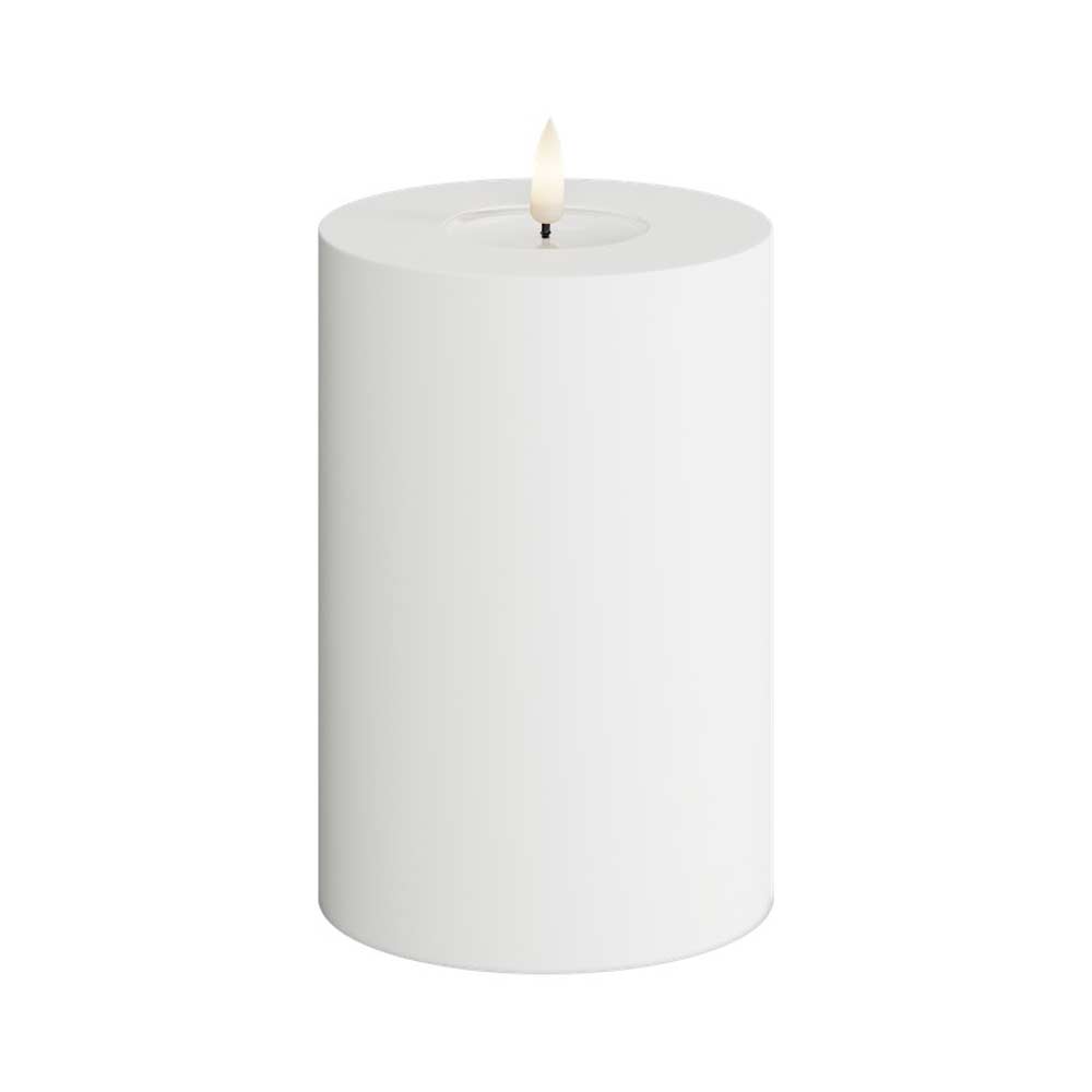 Deluxe Homeart - Outdoor Stumpenkerze LED Weiß (10x15cm)