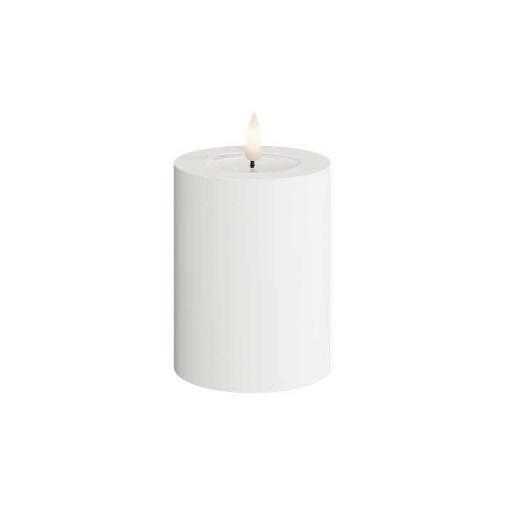 Deluxe Homeart - Outdoor Stumpenkerze LED Weiß (7,5x10cm)