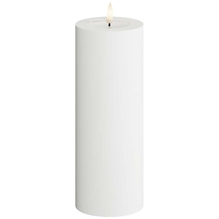 Deluxe Homeart - Outdoor Stumpenkerze LED Weiß (7,5x20cm)