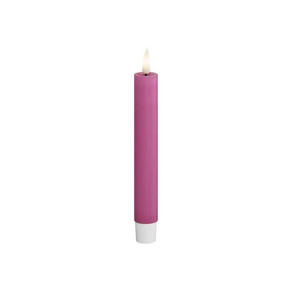Deluxe Homeart - Stabkerzen LED Magenta (2-teilig, 15cm)