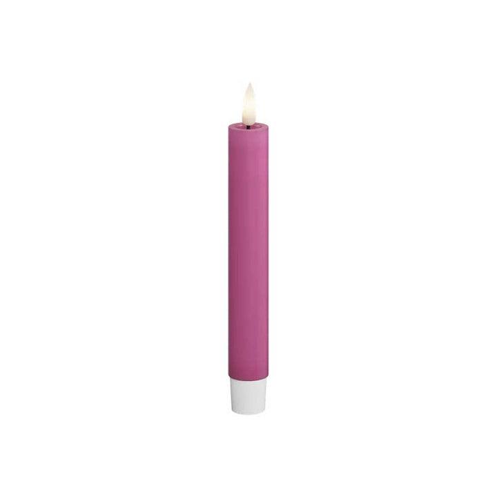 Deluxe Homeart - Stabkerzen LED Magenta (2-teilig, 15cm)