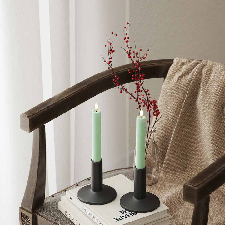 Deluxe Homeart - Stabkerzen LED Mint (2-teilig, 15cm)