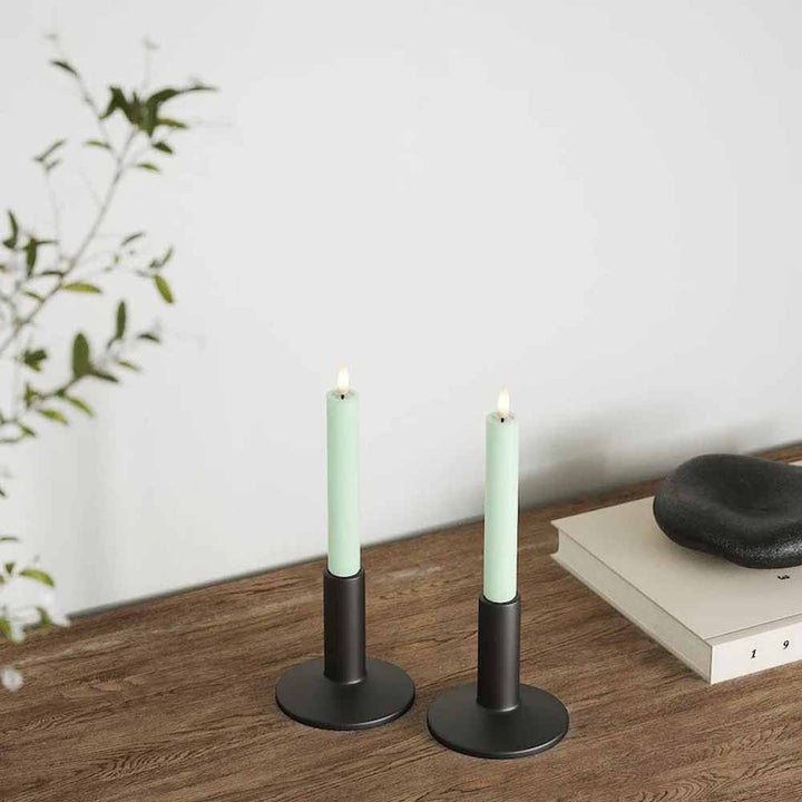 Deluxe Homeart - Stabkerzen LED Mint (2-teilig, 15cm)