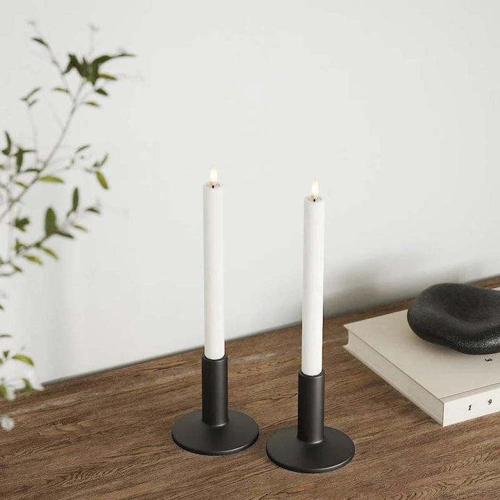 Deluxe Homeart - Stabkerzen LED Weiß (2-teilig, 24cm)