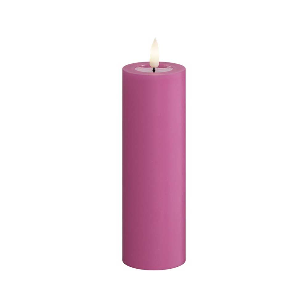 Deluxe Homeart - Stumpenkerze LED Magenta (7,5x15cm)