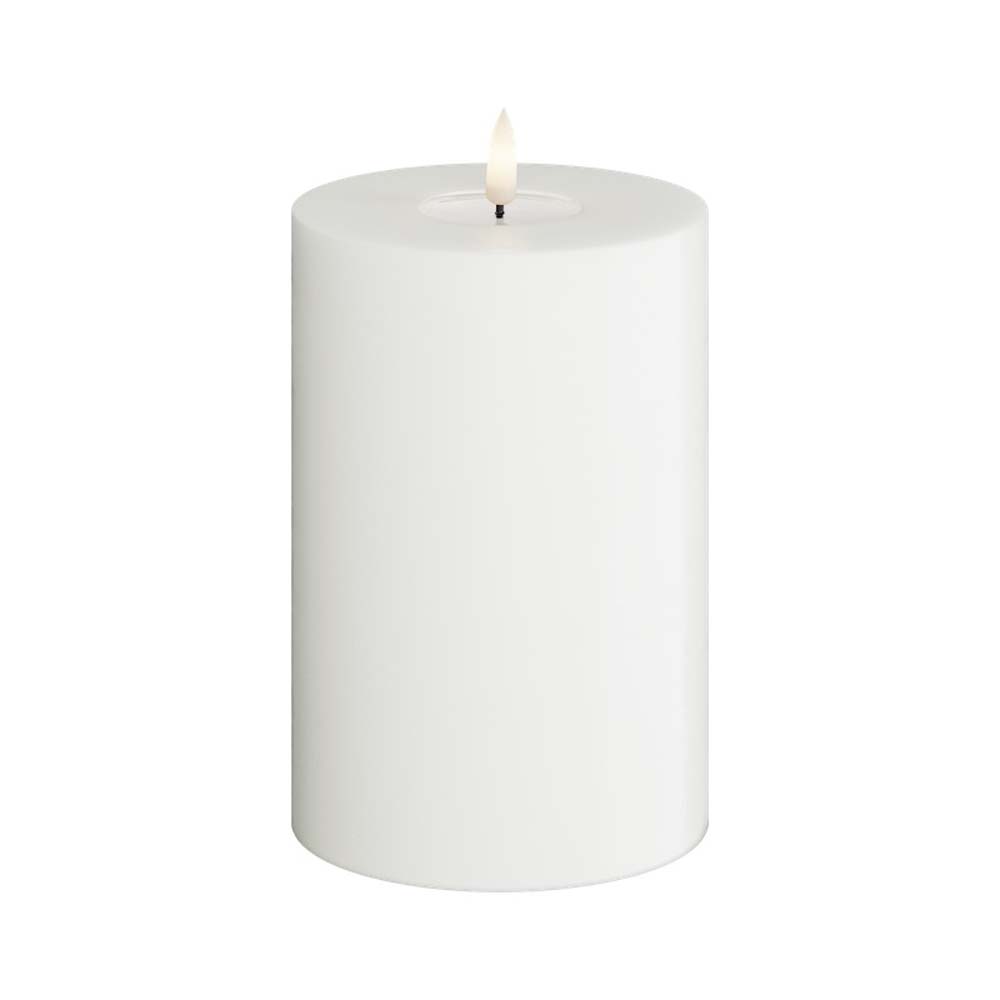 Deluxe Homeart - Stumpenkerze LED Weiß (10x15cm)