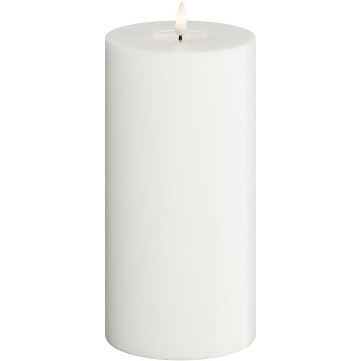 Deluxe Homeart - Stumpenkerze LED Weiß (10x20cm)