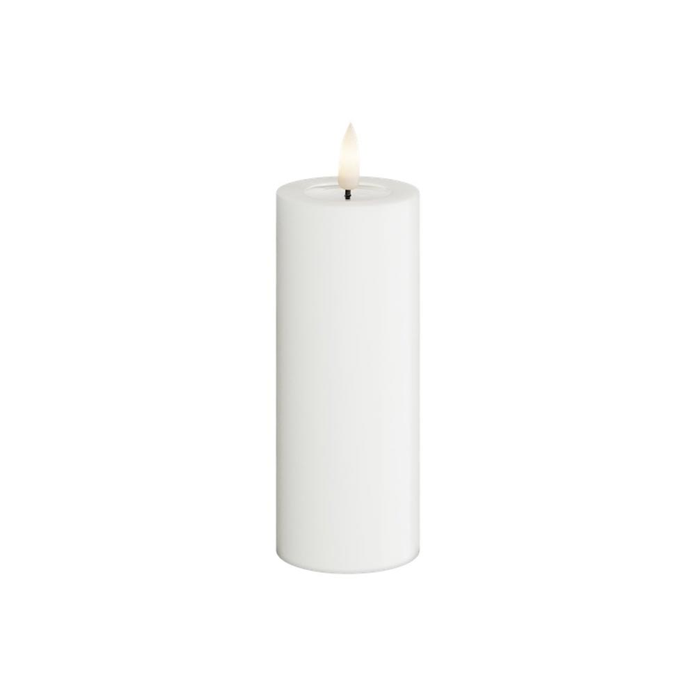 Deluxe Homeart - Stumpenkerze LED Weiß (5x12,5cm)